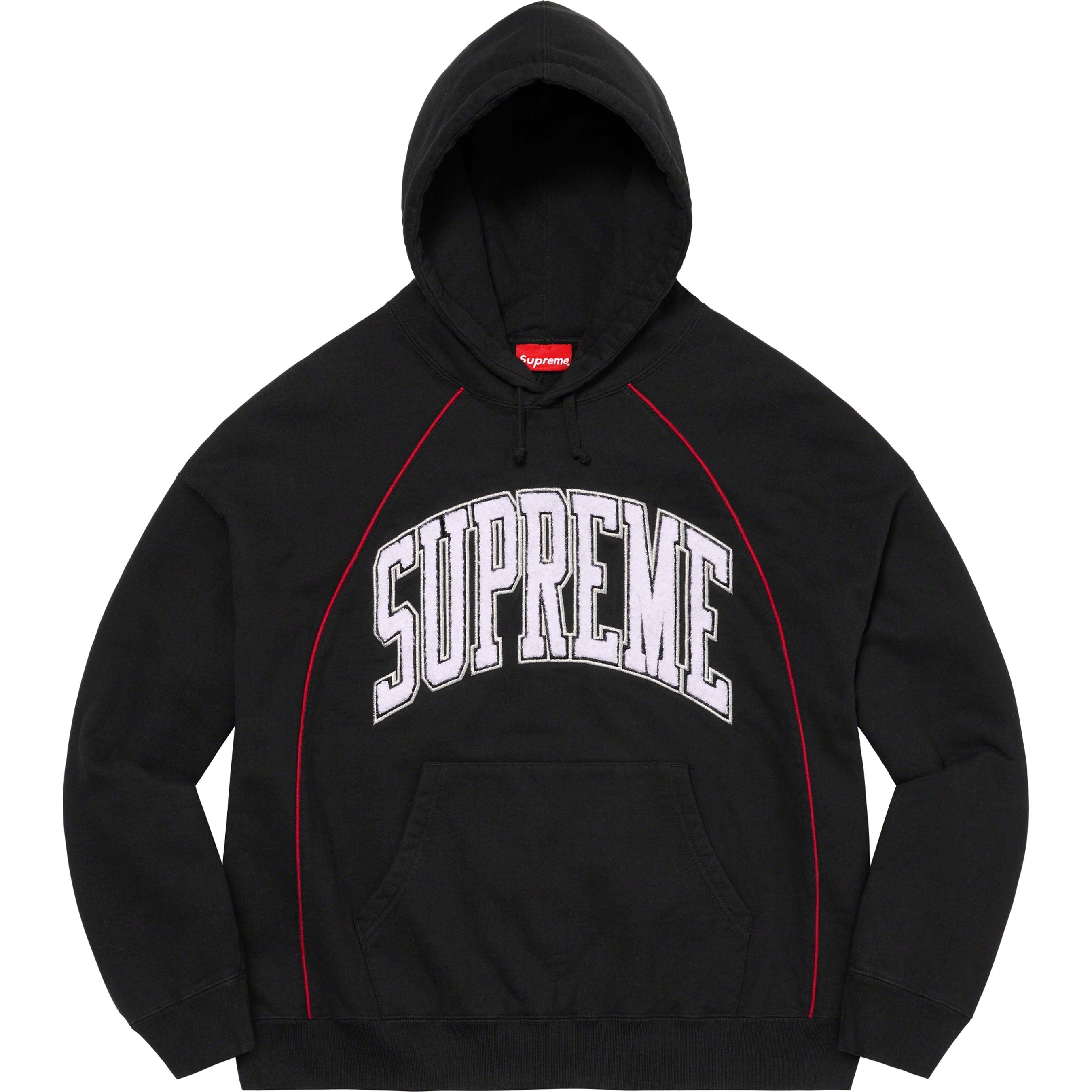 Boxy Piping Arc Hooded Sweatshirt view 4